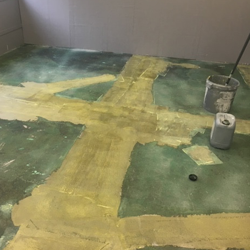 Foto van het voorbereiden van een vloer door Vorega